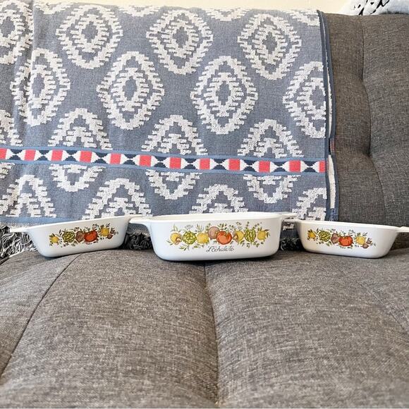 CORNINGWARE *Vintage* Spice O' Life 3 Pc. Casserole / Serving Set - Picture 4 of 13